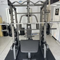 Smith Machine SM2001/FID Adj Bench/Gym Equipment/Fitness/Squat Rack/‼️⭕️WEIGHTS AND BARBELL SOLD INDIVIDUALLY ⭕️‼️FREE  DELIVERY🚚 