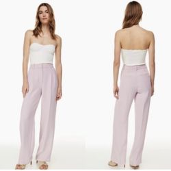 Wilfred The Effortless Pant – Lilac Mauve, High-Waist Wide Leg Trousers XS