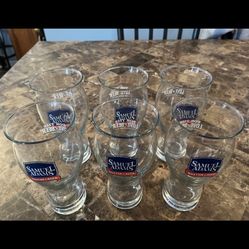 6 SAM ADAMS Boston Lager Pint Glasses 