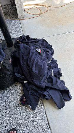 VW parts, jackets, shirts, coveralls