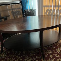 Coffee Table; Oval Shape 