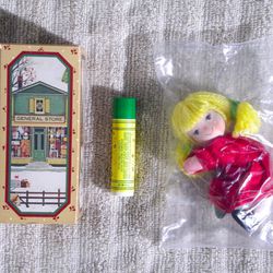 SEALED Vintage 1982 Avon Little Rag Doll Sweet Honesty Solid Cologne Demistick .15 Oz NEW with Box