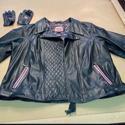 Plus Size Ladies Harley Davidson Leather Jacket