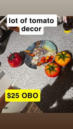lot of tomato decor