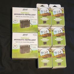 PIC Portable Mosquito Botanical Repellent 2 Devices And 6 Refills Bundle