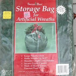 Vintage Christmas/Holiday Wreath Storage Bag. New!