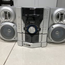sharp 5 cd player and double cassett