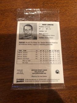 Unopened Pack of Grand Rapids Griffins Hockey Cards from 2003 Stadium Give away