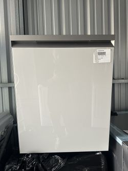 New Bespoke 24 in. Smart Built-In Tall Tub Dishwasher in White Glass with Stainless Steel Tub and AutoRelease, 42dBA
