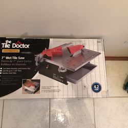 The Tile Doctor  7” wet Tile Saw 
