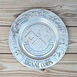 Vintage Wilton Armetale US Army Signal Corps Pewter Commemorative Plate 