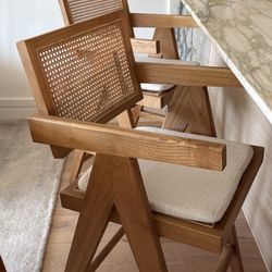 France & Sons Mid-Century Modern Counter Stools (Set of 2)