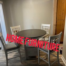 Furniture table with four chair
