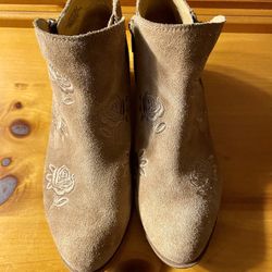 Lucky Brand Womens Suede Ankle Booties