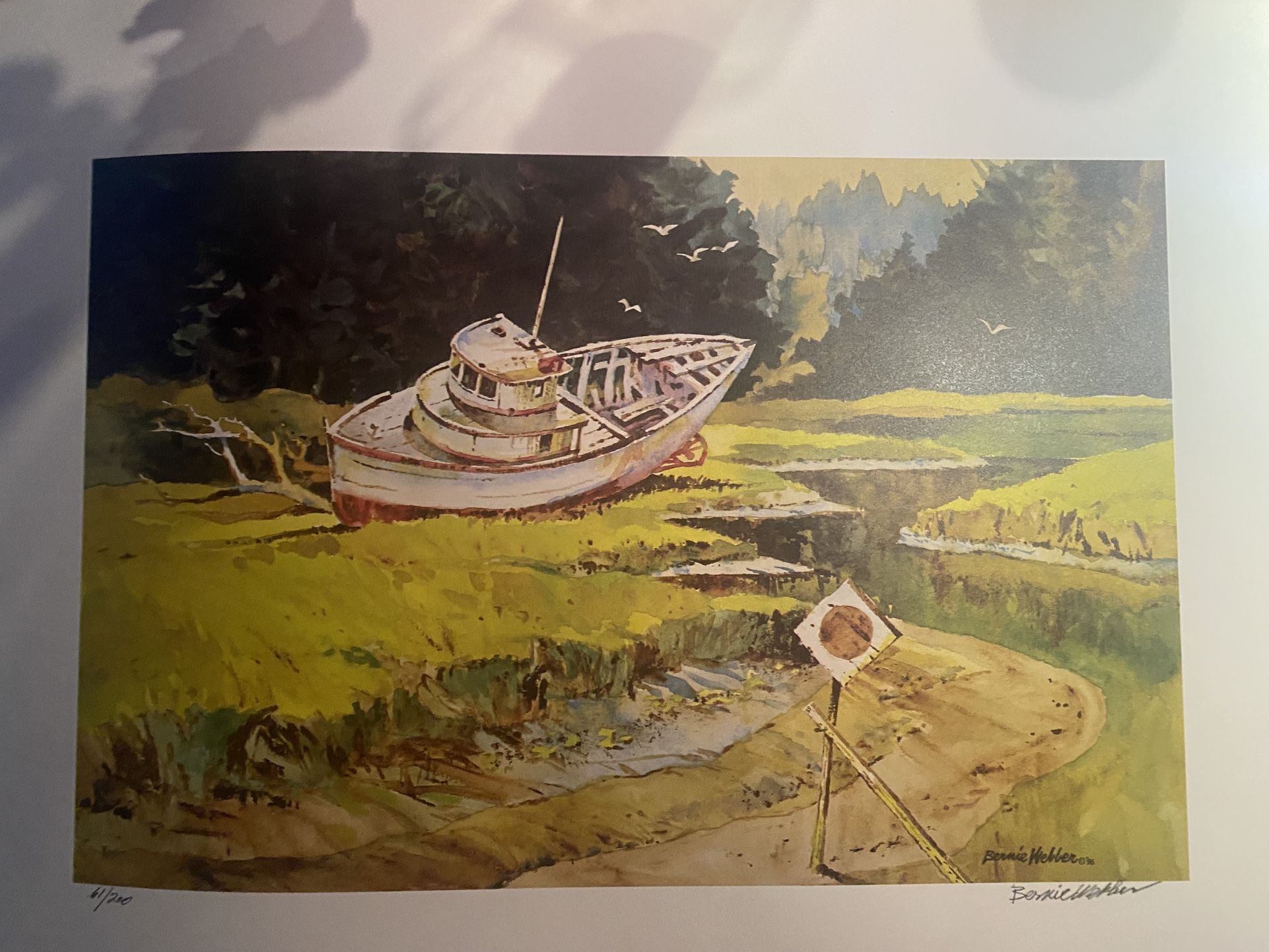 Bernie Webber Watercolor Print Signed 61/200.