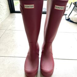 Hunter Boots Red Rain Boot Size 9