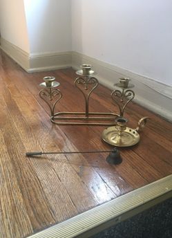 Candle Holders and Snuffer