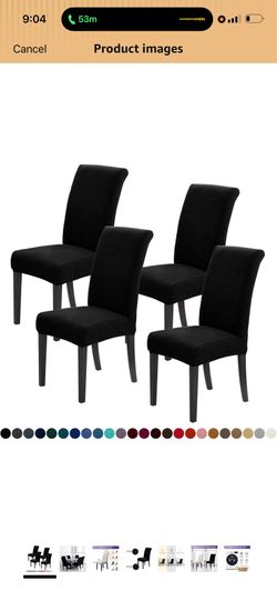 Black chair covers 4