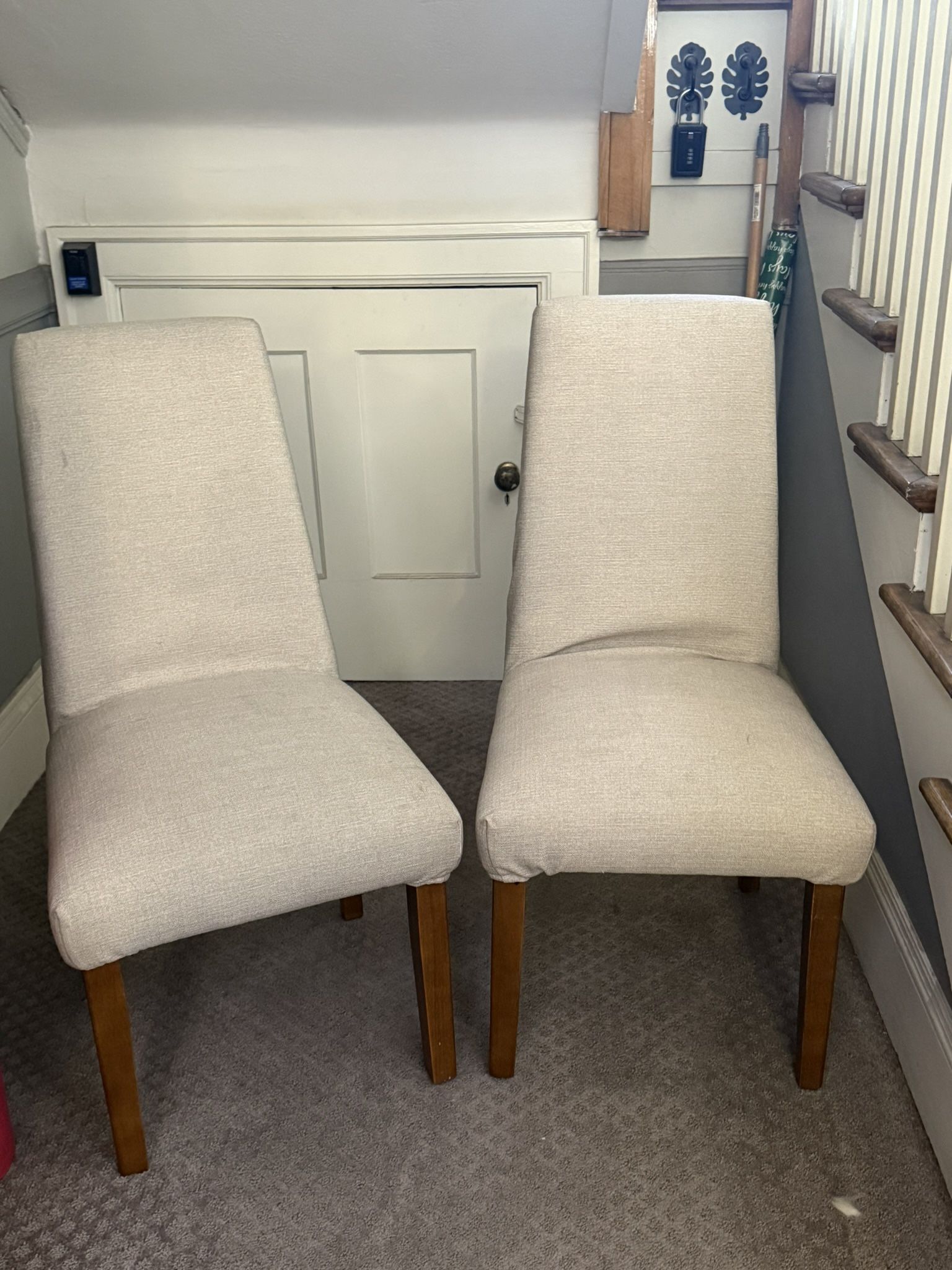 New Dining Chairs with Slip Covers