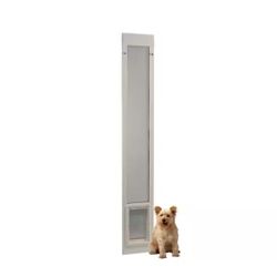 Brand New Ideal Pet Products 7 in. x 11.25 in. Medium White Pet and Dog Patio Door Insert for 77.6 in. to 80.4 in. 