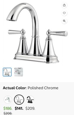 Pfister LG48-GL0C Saxton 2-Handle 4" Center set Bathroom Faucet in Polished Chrome, 1.2gpm