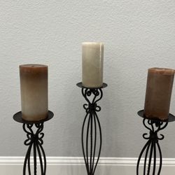 Three Candle Holders