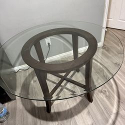 Round Glass Dinning Table - Furniture No Chairs
