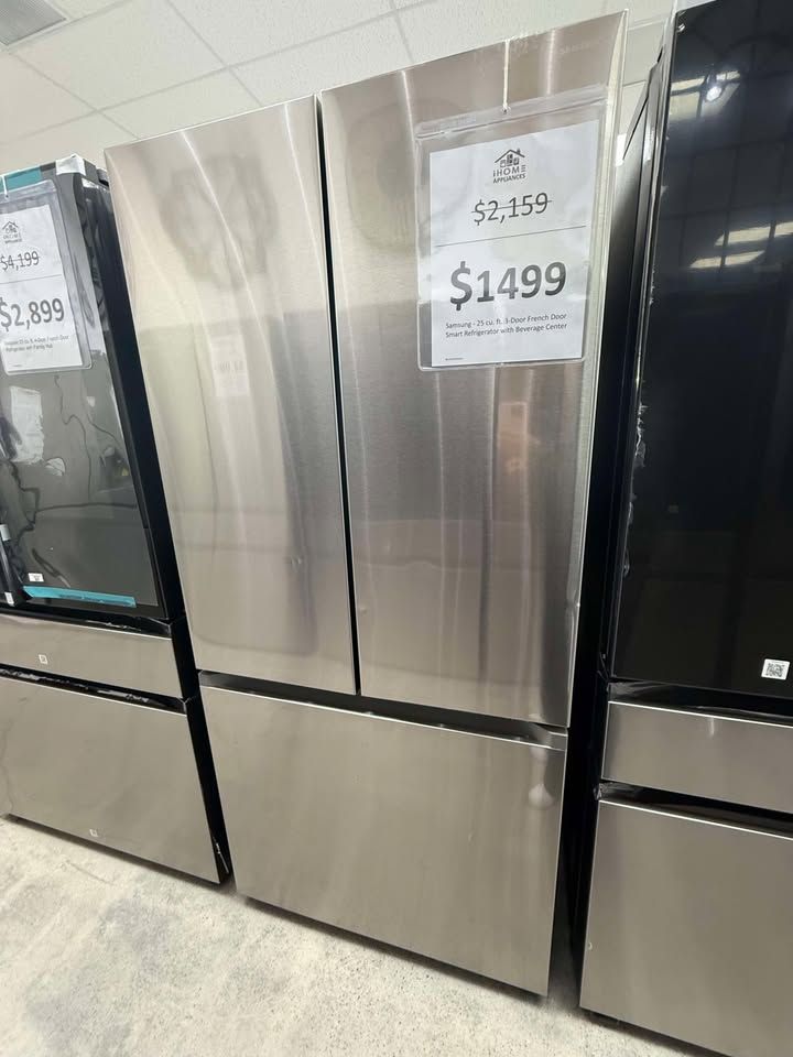 Samsung 25 cu. ft. 3 Door French Door Smart Refrigerator with Beverage Center