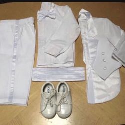 Tuxedo Suit Size 2T With Shoes 