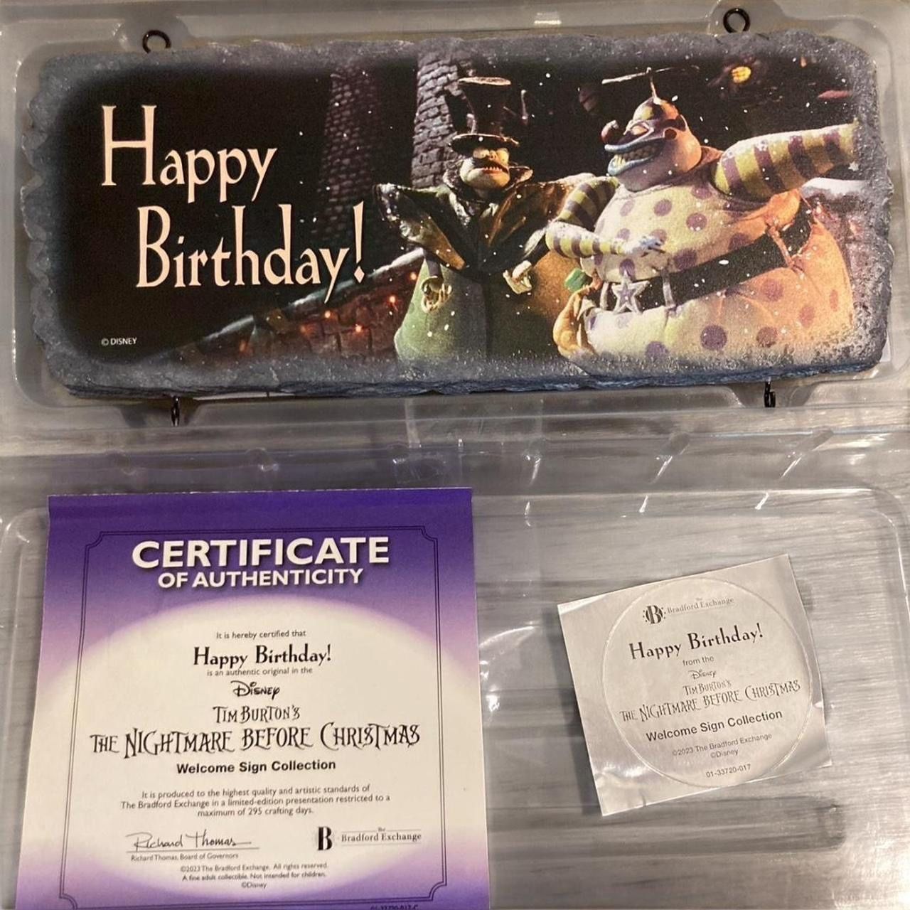 The Nightmare Before Christmas "Happy Birthday!" Welcome Plaque