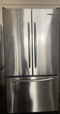 Kitchen Aid 3 Door Stainless Steel Fridge
