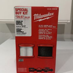 Milwaukee M18/M12 HEPA Wet/Dry Vacuum Filter (2-Pack)