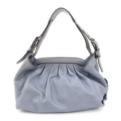 FENDI  Leather Shoulder Bag Hand Bag Blue Gold 