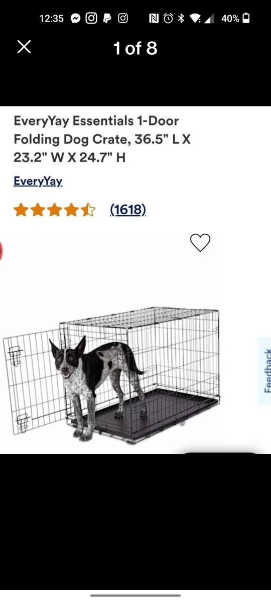 EveryYay Essentials 1-Door Folding Dog Crate & Crate Cover 🐾