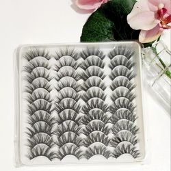 20 Pairs Doll-like Look Mixed Size Eyelash False Lashes Lash Women's Gift