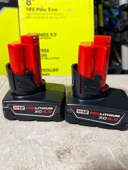 Milwaukee M12 12-Volt Lithium-lon XC Extended Capacity Battery Pack 4.0Ah NEW $65 each $65