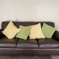 Brown Leather Sofa