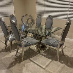 Luxury Glass Dining Table Visit > Set for 6,