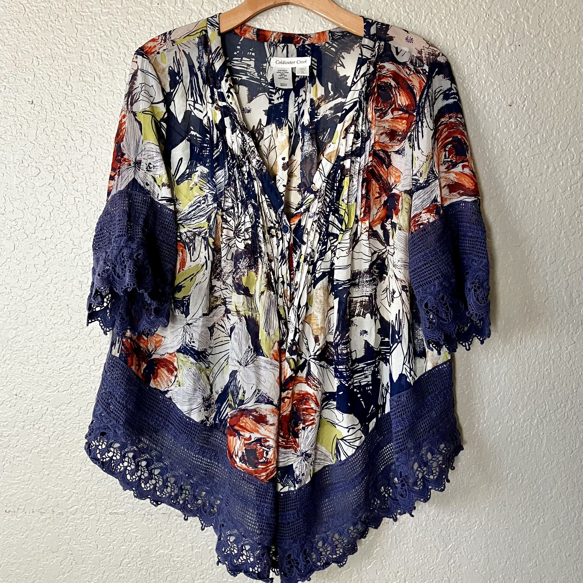 Coldwater Creek Silk Cardigan