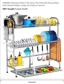 Large dish rack sink