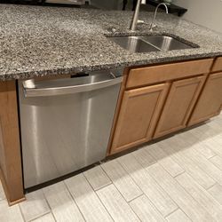 Old Cabinets and Granite Countertops 
