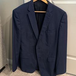 Hugo Boss Men’s Navy Pinstriped Blazer 42R