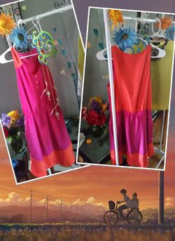 Like New!Merona fuchsia & bright orange Dress