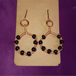 Floral Copper Earrings 