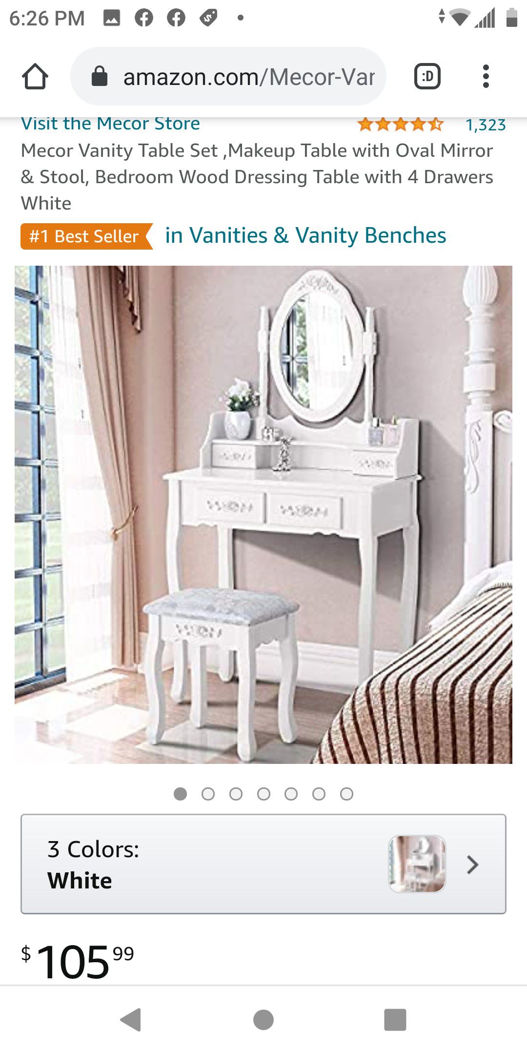 Brand new vanity set White with the stool