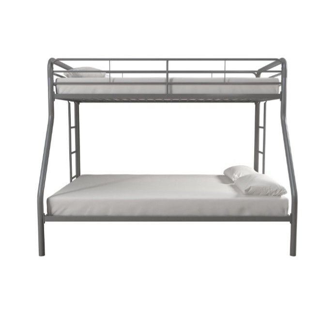 Twin Bunk Bed, Gray Finish
