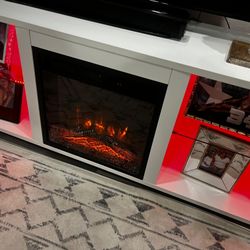 TV Stand With Fire 