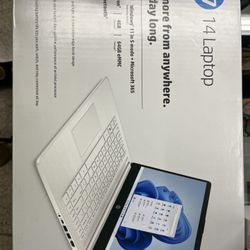 HP 14” Laptop White Intel Celeron