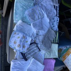 Box Of Burp Rags Wash Clothes And Towel