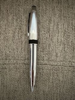 Rare Cross Dalton Black and Diamond Cut Polished Chrome Pen